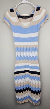 Beautiful Zarr Collection Small Sweater Dress W/ Liner Dress Striped Stretchy